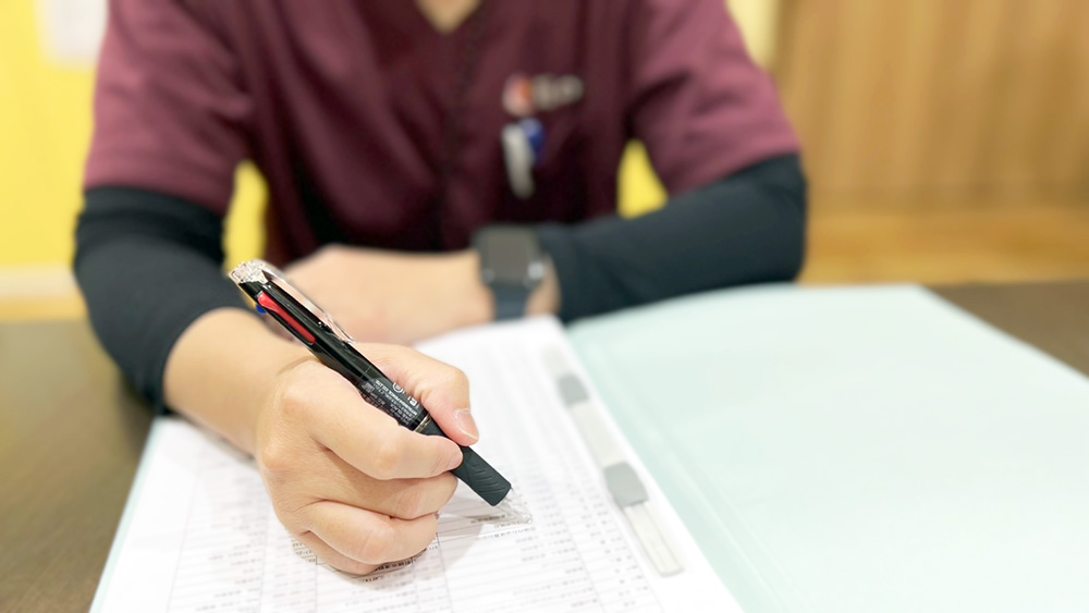 インタビュー　訪問看護 　倉上 智子さん　お仕事の様子